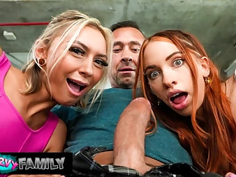 Stepdaughter invites aged man Peter Fitzwell & Khloe Kapri for a kinky rear end-fashion threeway