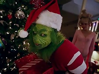 Witness Cherie Deville in undergarments & tights get hard-core with a Grinch in a parody of Harper's Scremebox