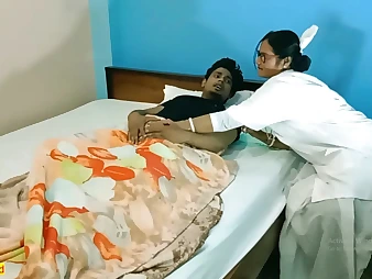 Observe this Indian nurse humiliate her patient with messy chat & rear end-fashion orgy in the Clinic