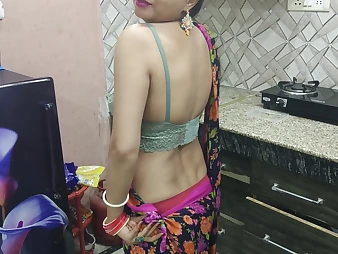 Sloppy Chat's roleplay in kitchen - Red-hot Indian Teenager gets kinky with step-sister in desi kitchen