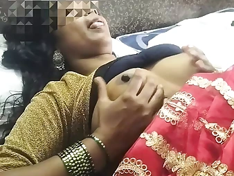 Super-steamy Tamil wife groans noisily while getting her cock-squeezing puss plumbed by her hubby