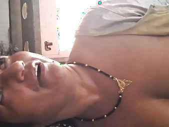 Indian Bhabhi instructs fuck-fest in the wc & jacks him dry with her massive stomach