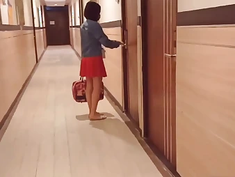 Indonesian stewardess gets off on being a superb female and getting poked from behind