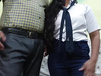 Mumbai Ashu's Desi School Nymph Penetrated Rock hard in Prof's Office
