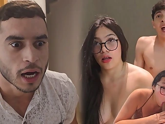 Lil_Timy catches stepbrother's GF & makes her suck & have sex like a pro