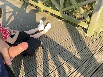 AlexSander's public masturbation POV: I'm stroking off adjacent to front be required of the brush like a pro!