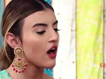 Petite Indian-Yankee Bit Breast-feed Laynee James & her two step-sisters share a hung MILF - Axel Fogginess