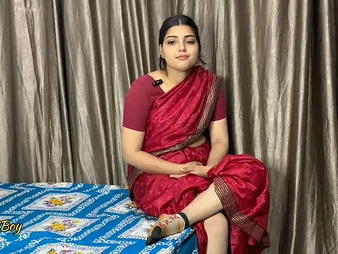 Watch MumbaiBoy's schoolgirl Crimson Saree realize dicked down by Academe Poked and realize a butter-fingered creampie