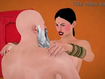 Randy Indian bhabhi gets fucked by her parent-in-law respecting a 3D scene