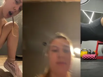 Ukrainian amateur girl masturbates in be passed on matter of be passed on gym & squirts like a spunk