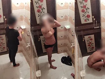 Beauteous Bhabi Imran takes a bathroom break in hot doggystyle carry on